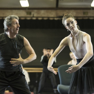 Clare Morehen & Paul Boyd  rehearse Swanilda & Dr Coppelius